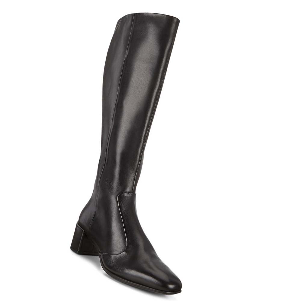 Women's Ecco Shape 35 High-cut Squared Boots Black | USA 27SGL